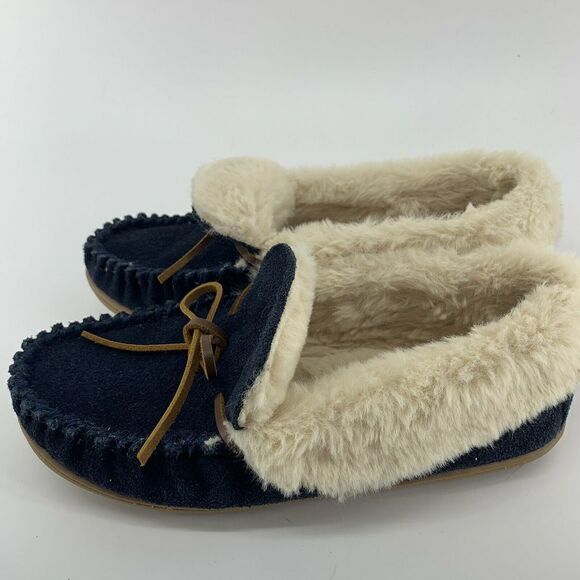 Minnetonka Allie Jr Trapper Moccasin Slippers Sz 6 - Picture 8 of 10